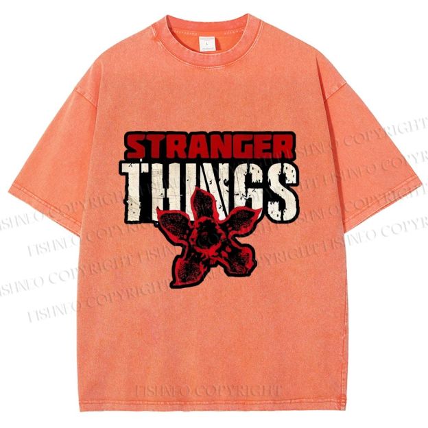 Unisex Stranger Things Printed Washed Tee