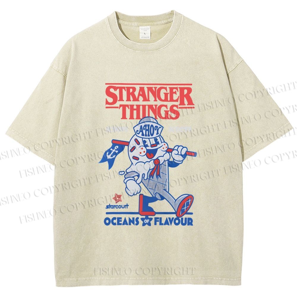 Unisex Stranger Things Printed Washed Tee