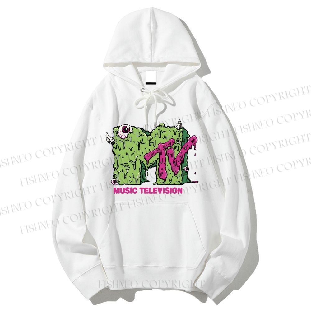 Unisex Casual Cotton MUSIC TELEVISION Monster Printed Hoodie
