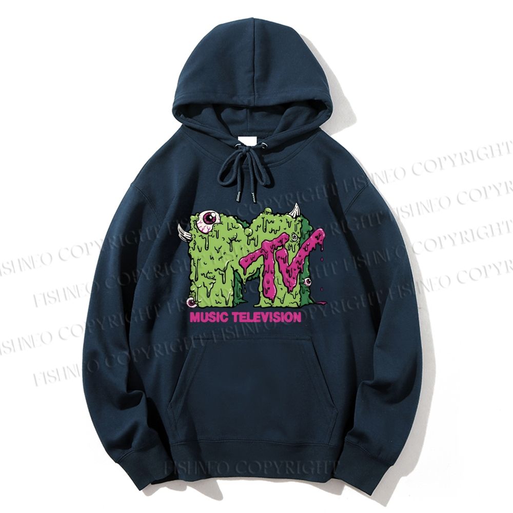 Unisex Casual Cotton MUSIC TELEVISION Monster Printed Hoodie