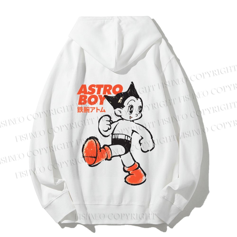 Unisex Casual Cotton Astro Boy Printed Hoodie