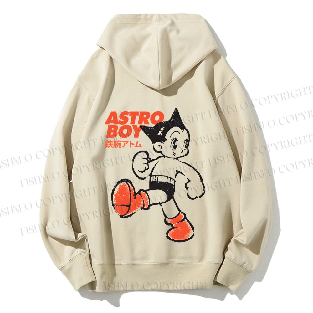 Unisex Casual Cotton Astro Boy Printed Hoodie