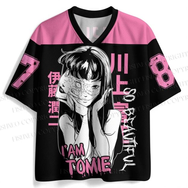Tomie Kawakami Junji Ito Printed Jersey Shirts – Fishneo