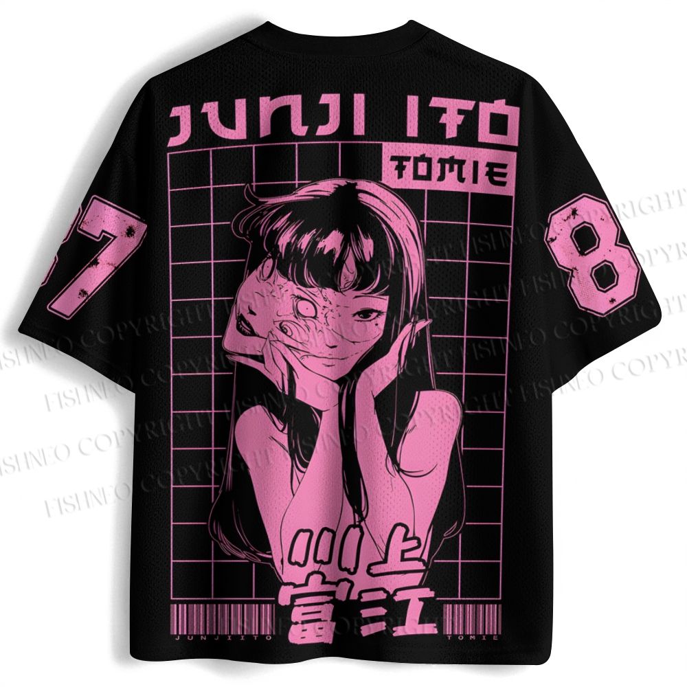 トップス tomi Tomie Kawakami Junji Ito Printed Jersey Shirts – Fishneo
