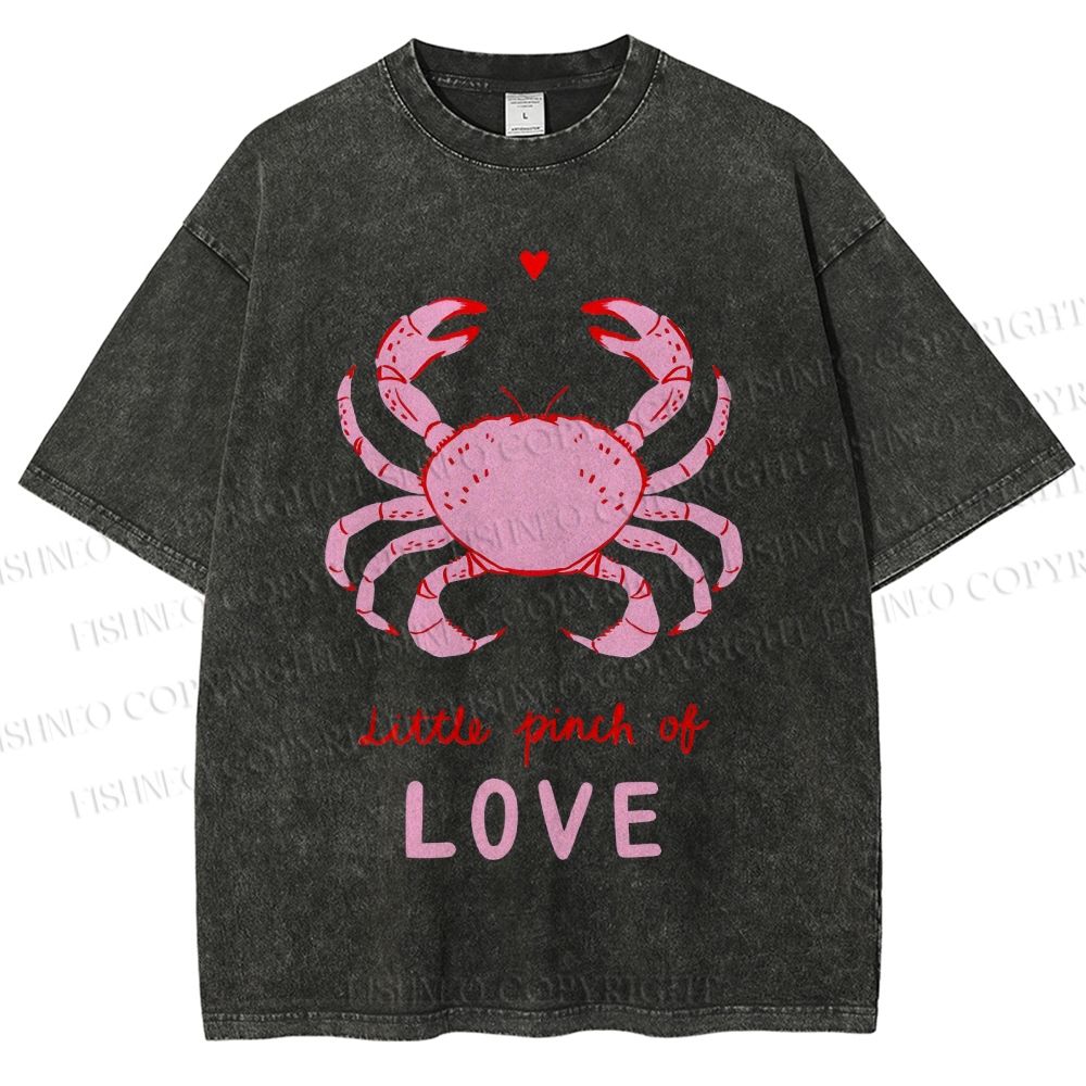 Unisex Little Pinch Of Love Printed Washed Tee