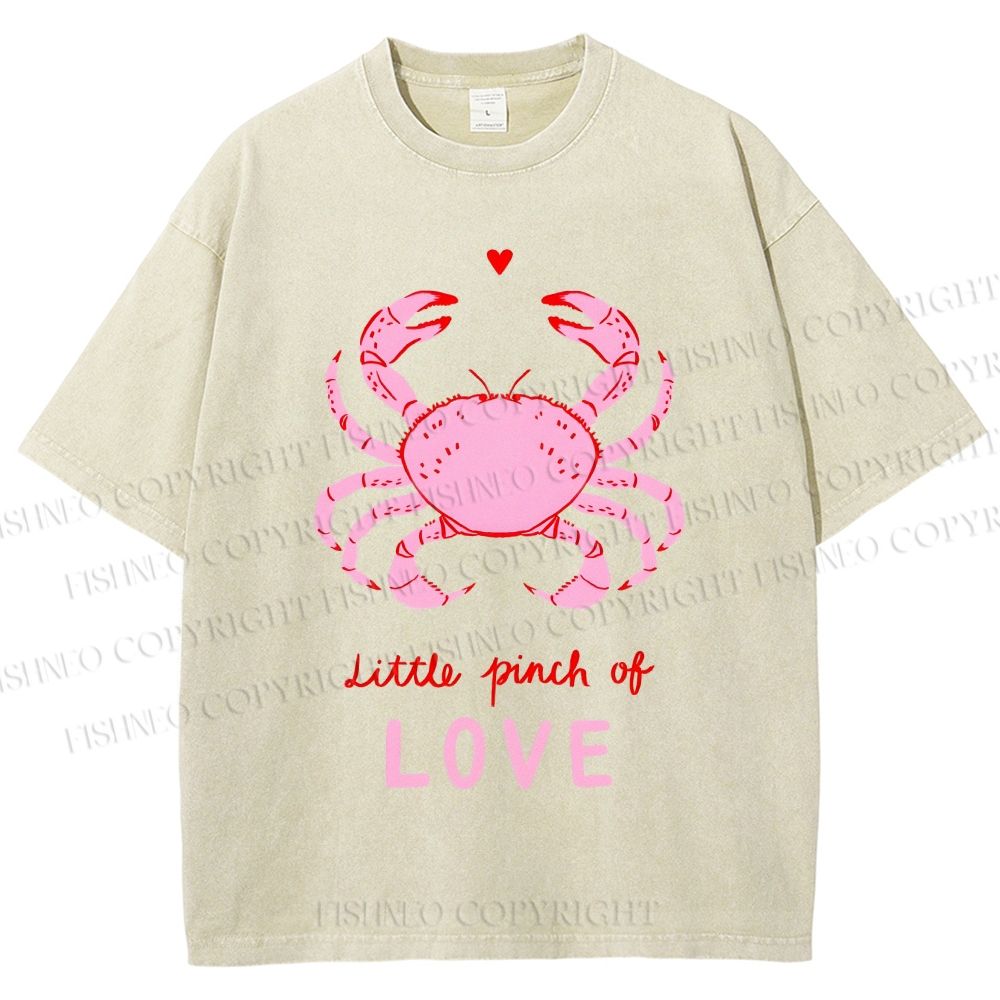Unisex Little Pinch Of Love Printed Washed Tee