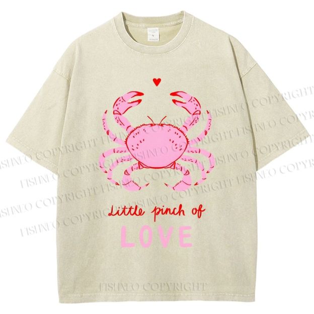 Unisex Little Pinch Of Love Printed Washed Tee