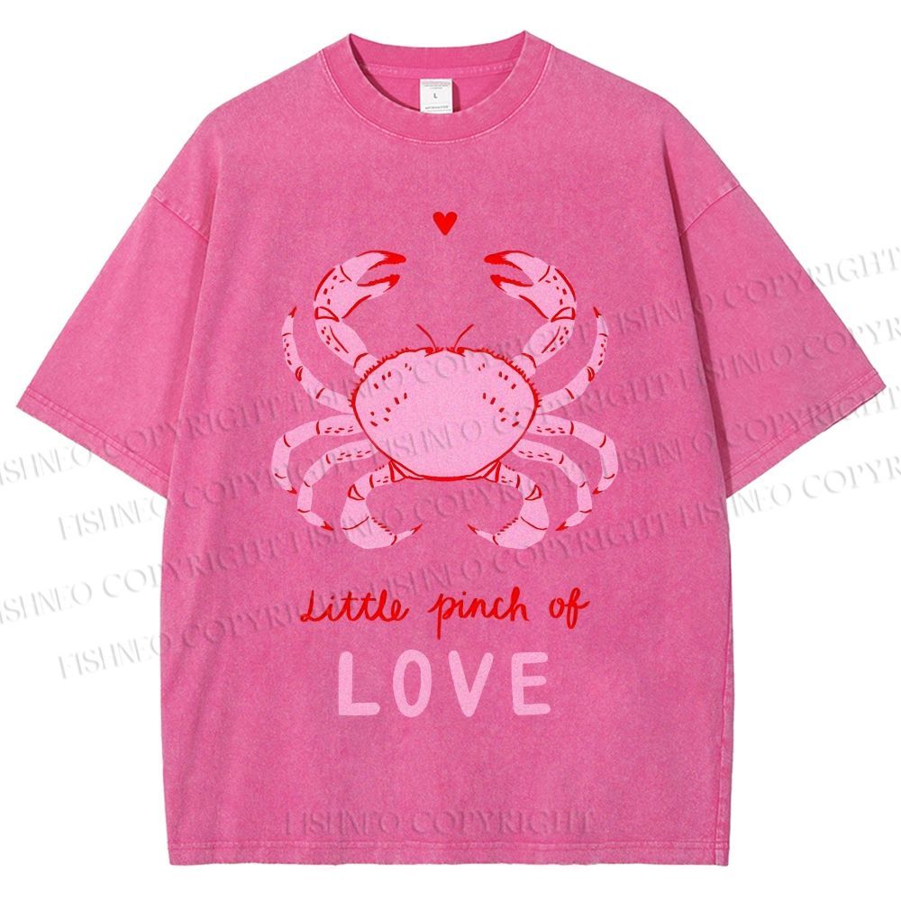 Unisex Little Pinch Of Love Printed Washed Tee