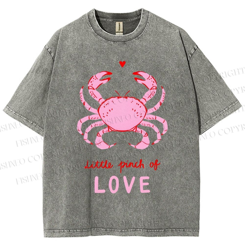 Unisex Little Pinch Of Love Printed Washed Tee