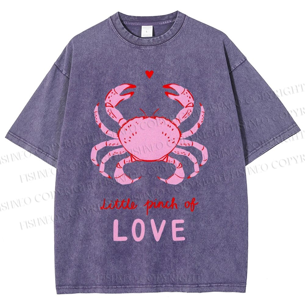 Unisex Little Pinch Of Love Printed Washed Tee