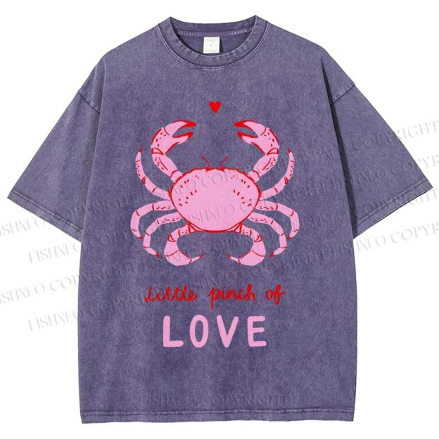 Unisex Little Pinch Of Love Printed Washed Tee