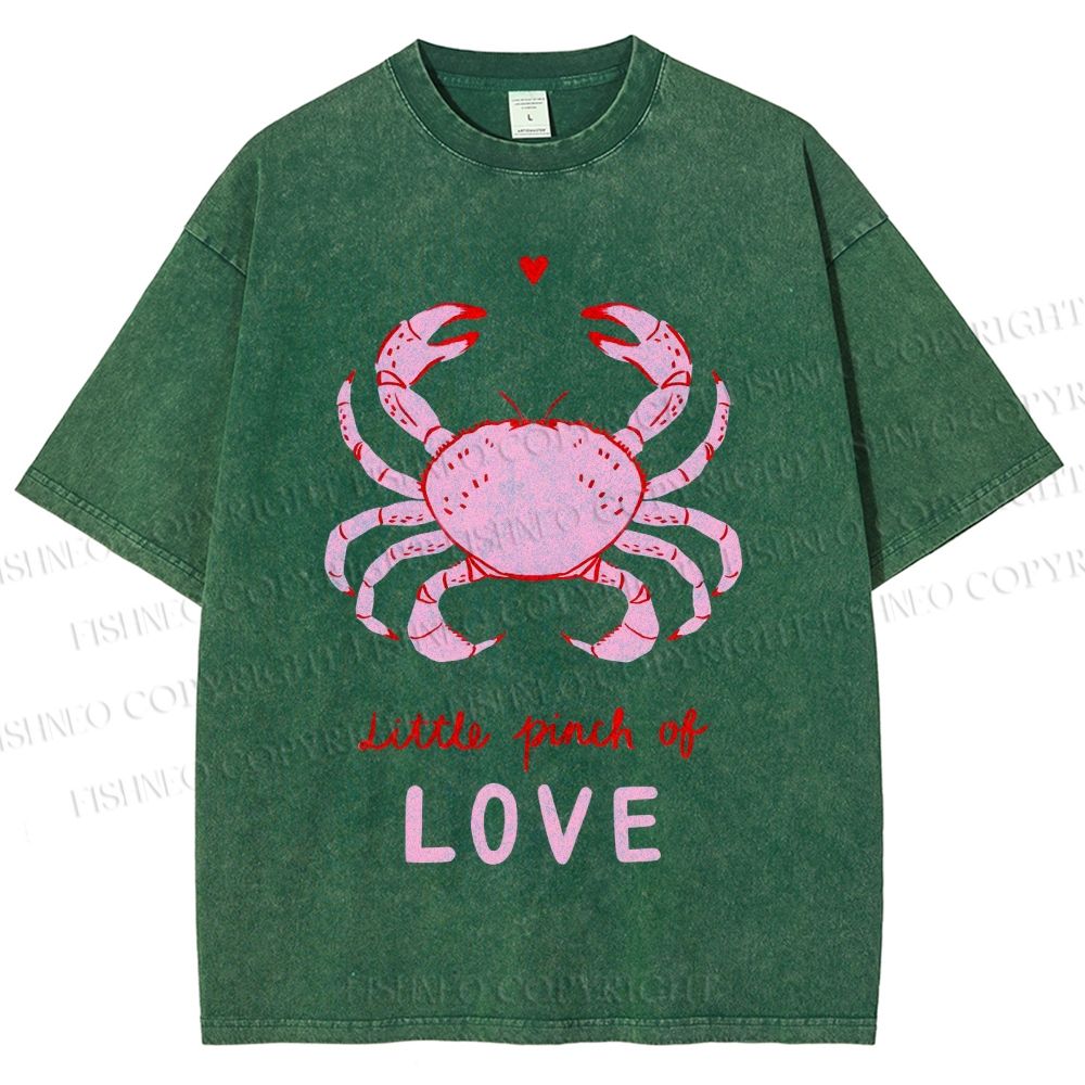 Unisex Little Pinch Of Love Printed Washed Tee