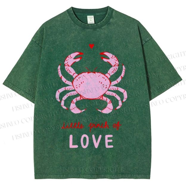 Unisex Little Pinch Of Love Printed Washed Tee