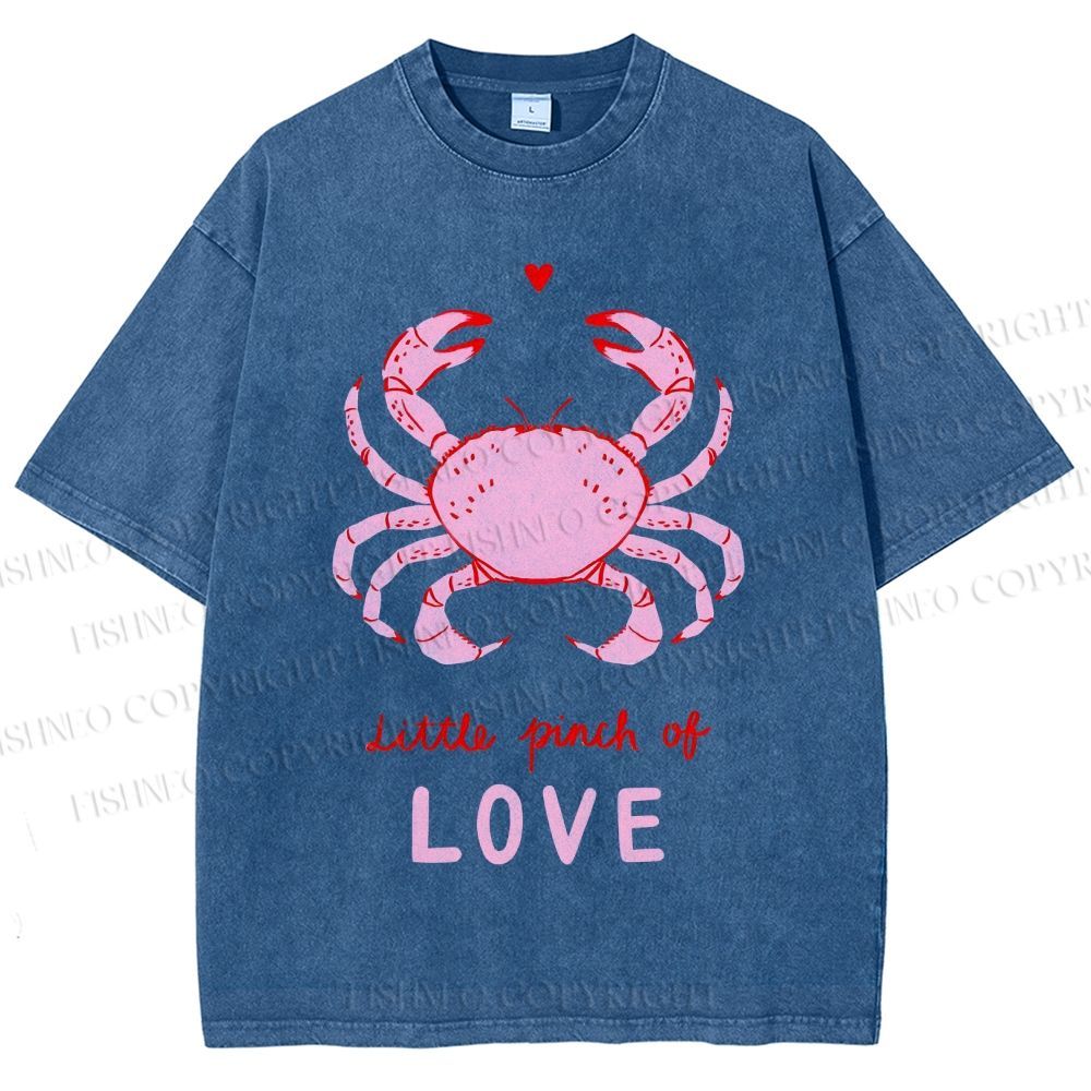 Unisex Little Pinch Of Love Printed Washed Tee