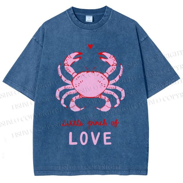 Unisex Little Pinch Of Love Printed Washed Tee