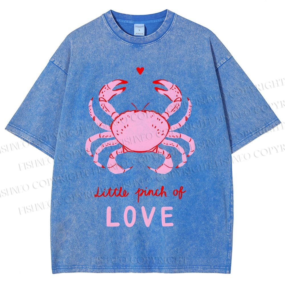 Unisex Little Pinch Of Love Printed Washed Tee