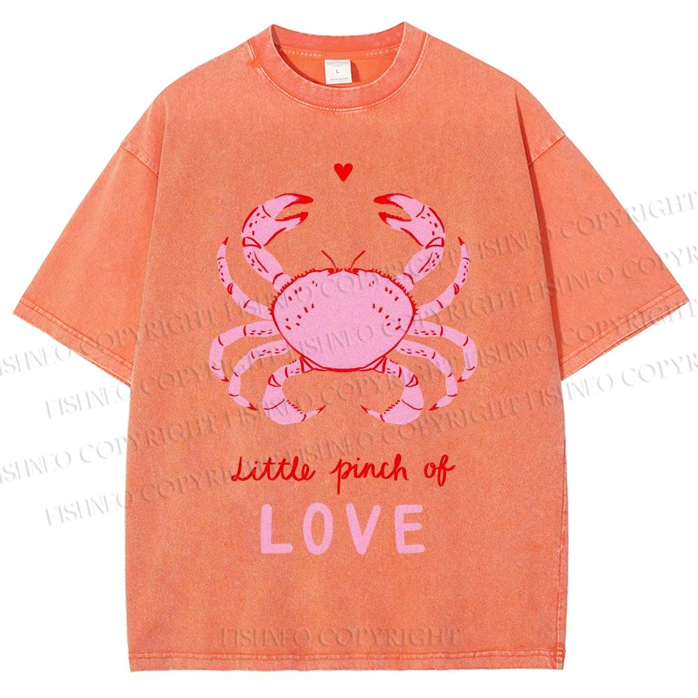 Unisex Little Pinch Of Love Printed Washed Tee