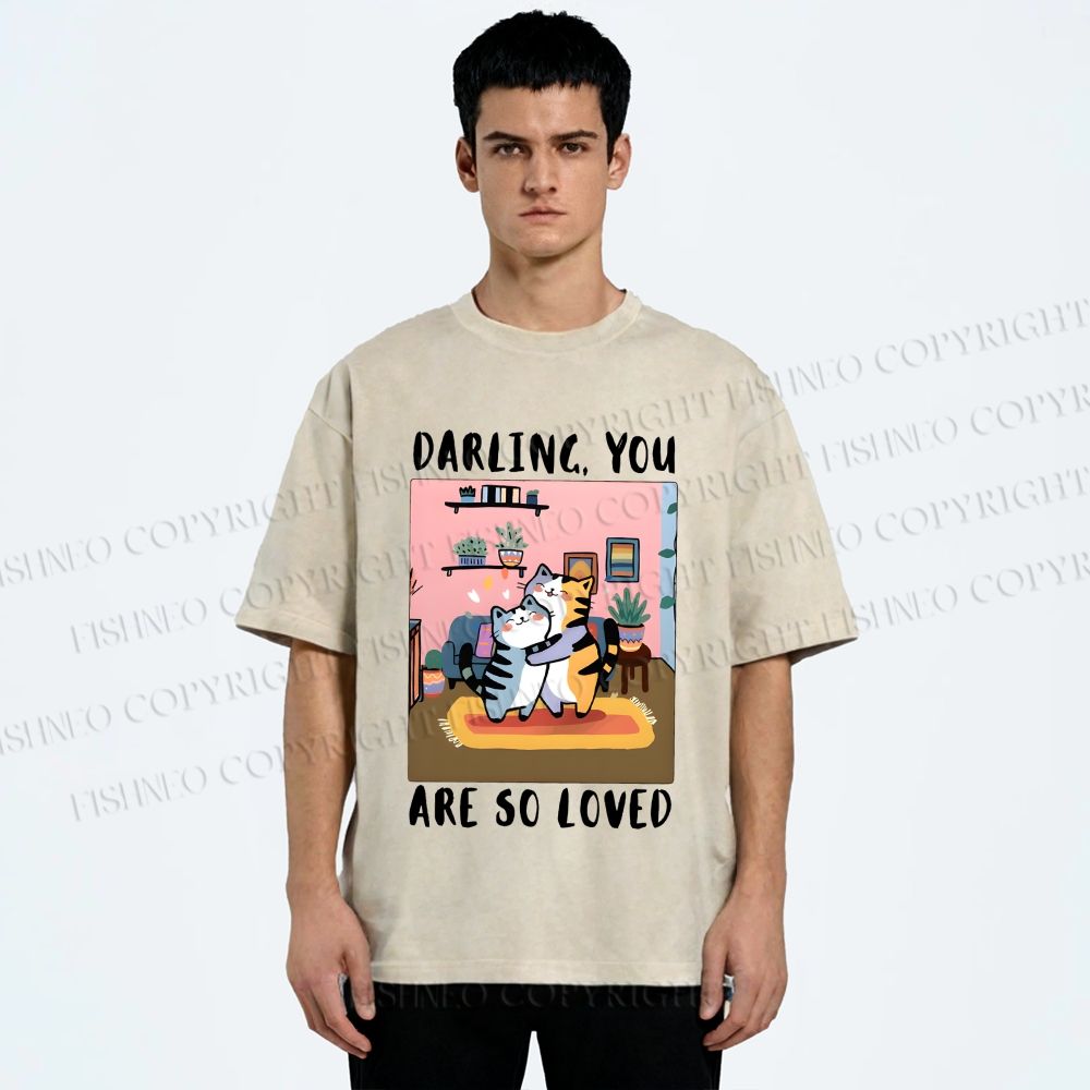 Unisex You Are So Loved Printed Washed Tee