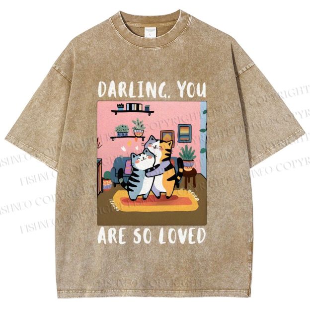 Unisex You Are So Loved Printed Washed Tee