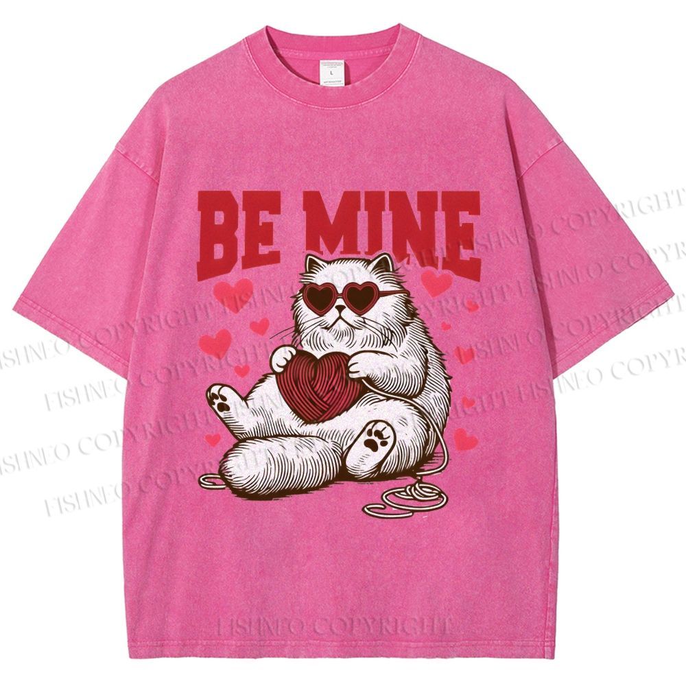 Unisex Be Mine Printed Washed Tee