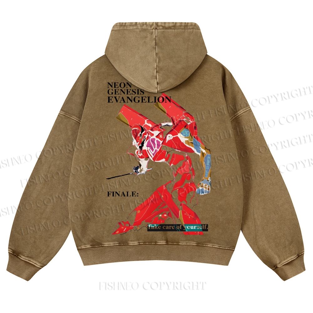 Neon Genesis Evangelion Casual Washed Hoodie