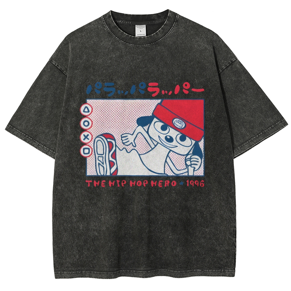 PaRappa the Rapper 1996 Vintage Washed T-shirt