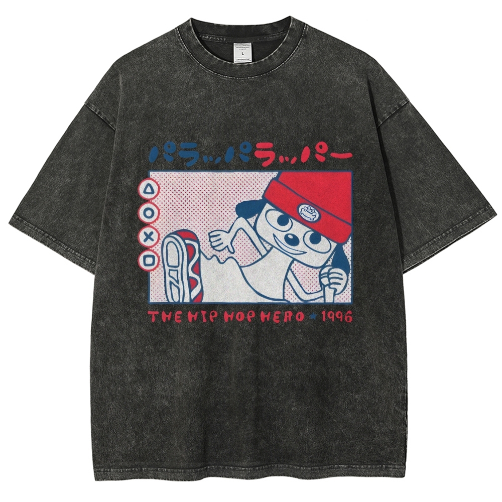 PaRappa the Rapper 1996 Vintage Washed T-shirt