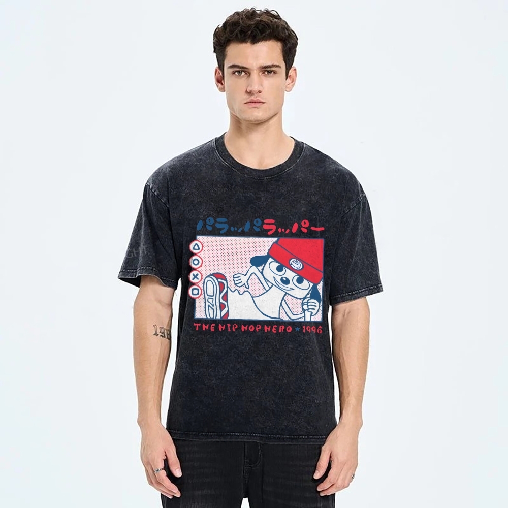 PaRappa the Rapper 1996 Vintage Washed T-shirt