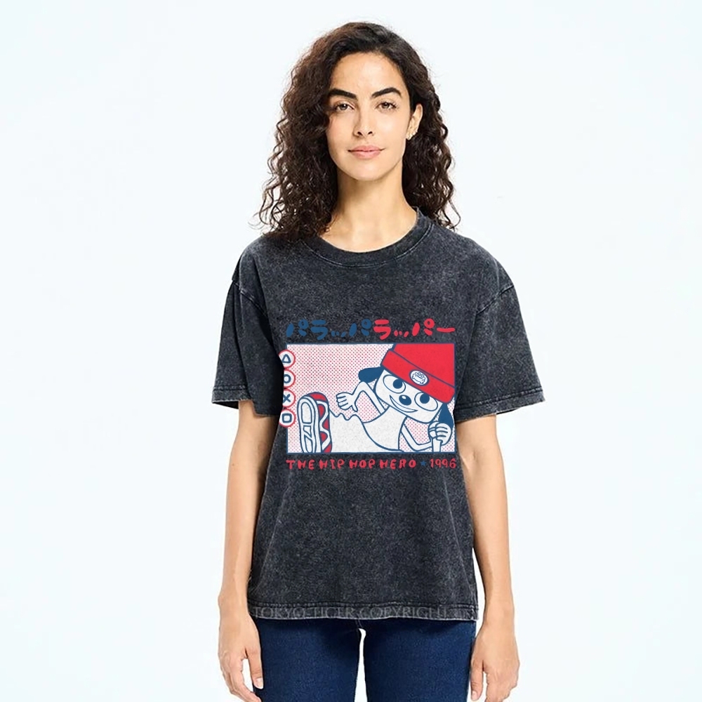 PaRappa the Rapper 1996 Vintage Washed T-shirt