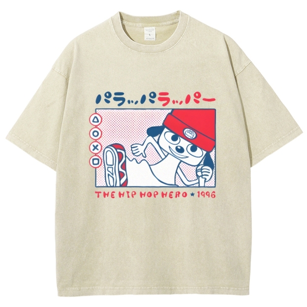 PaRappa the Rapper 1996 Vintage Washed T-shirt