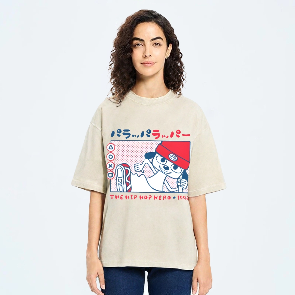PaRappa the Rapper 1996 Vintage Washed T-shirt