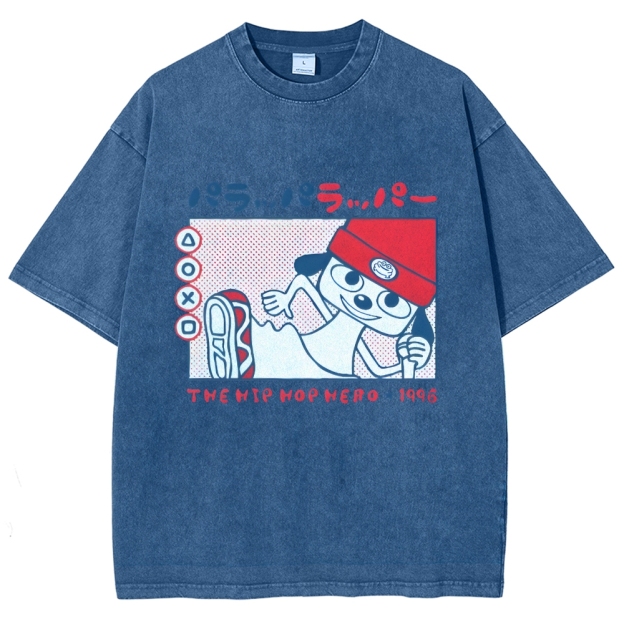 PaRappa the Rapper 1996 Vintage Washed T-shirt