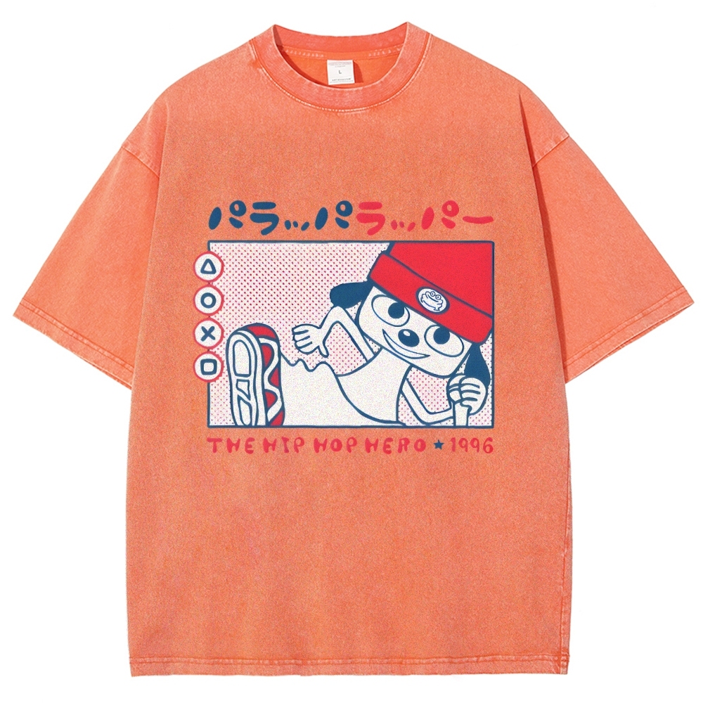 PaRappa the Rapper 1996 Vintage Washed T-shirt