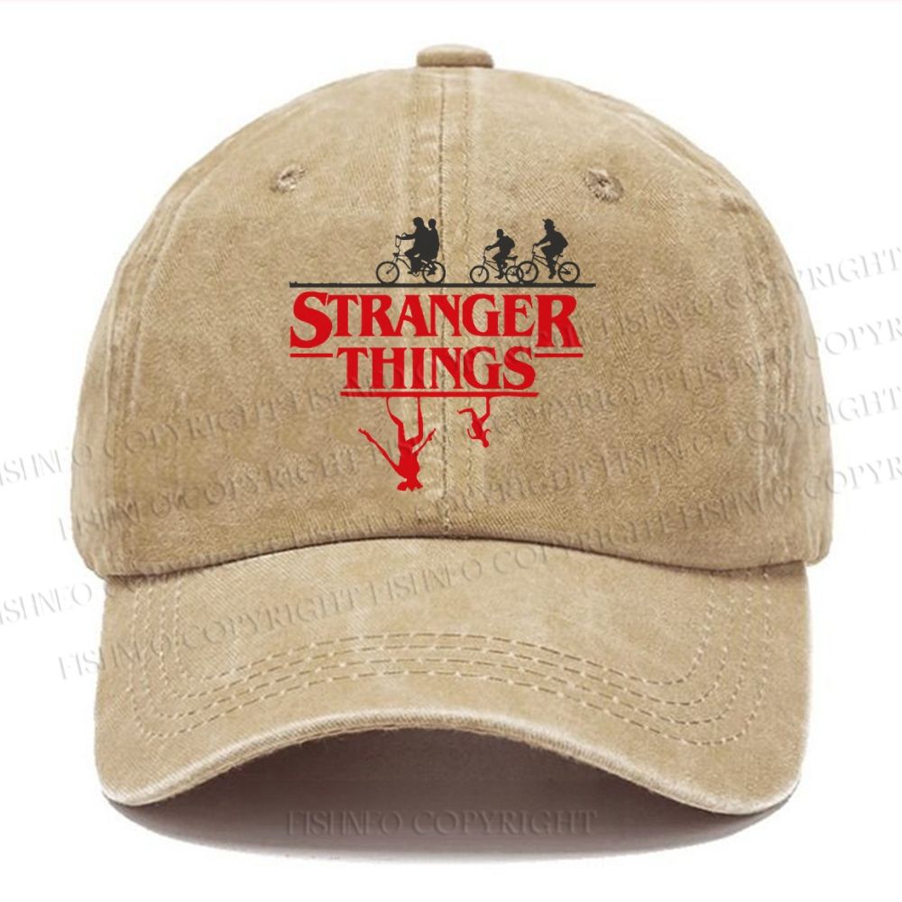 Unisex Vintage Casual Stranger Things Washed Cap