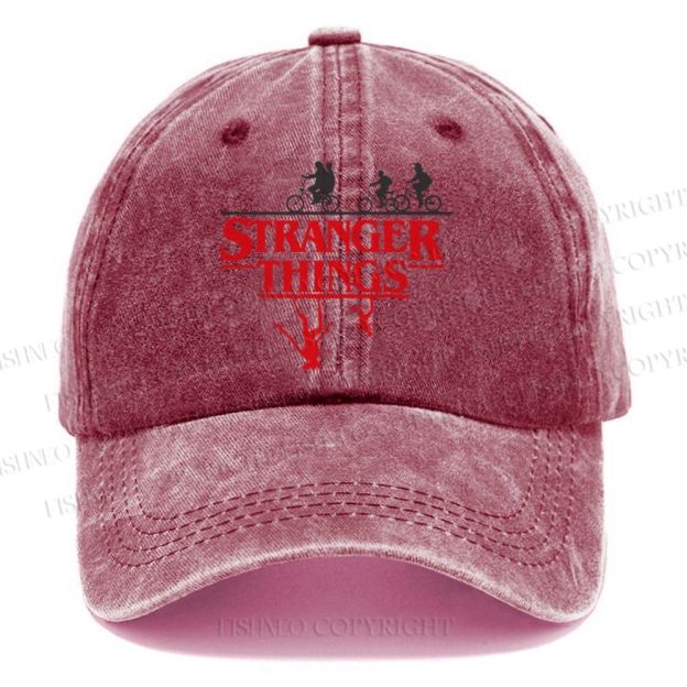Unisex Vintage Casual Stranger Things Washed Cap