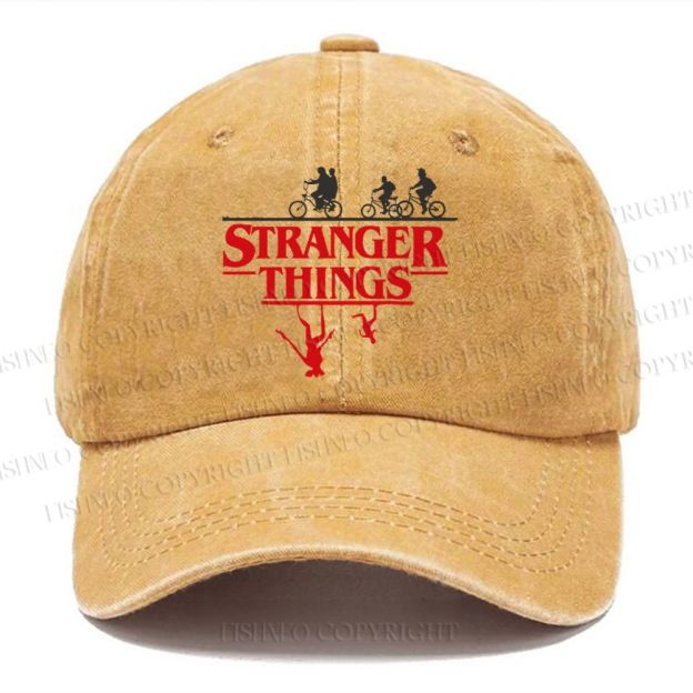 Unisex Vintage Casual Stranger Things Washed Cap