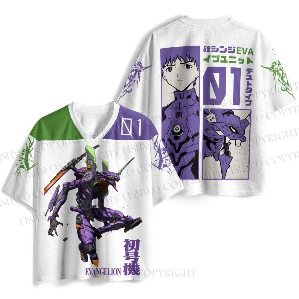 Neon Genesis Evangelion Shinji Unit 01 Jersey Shirts