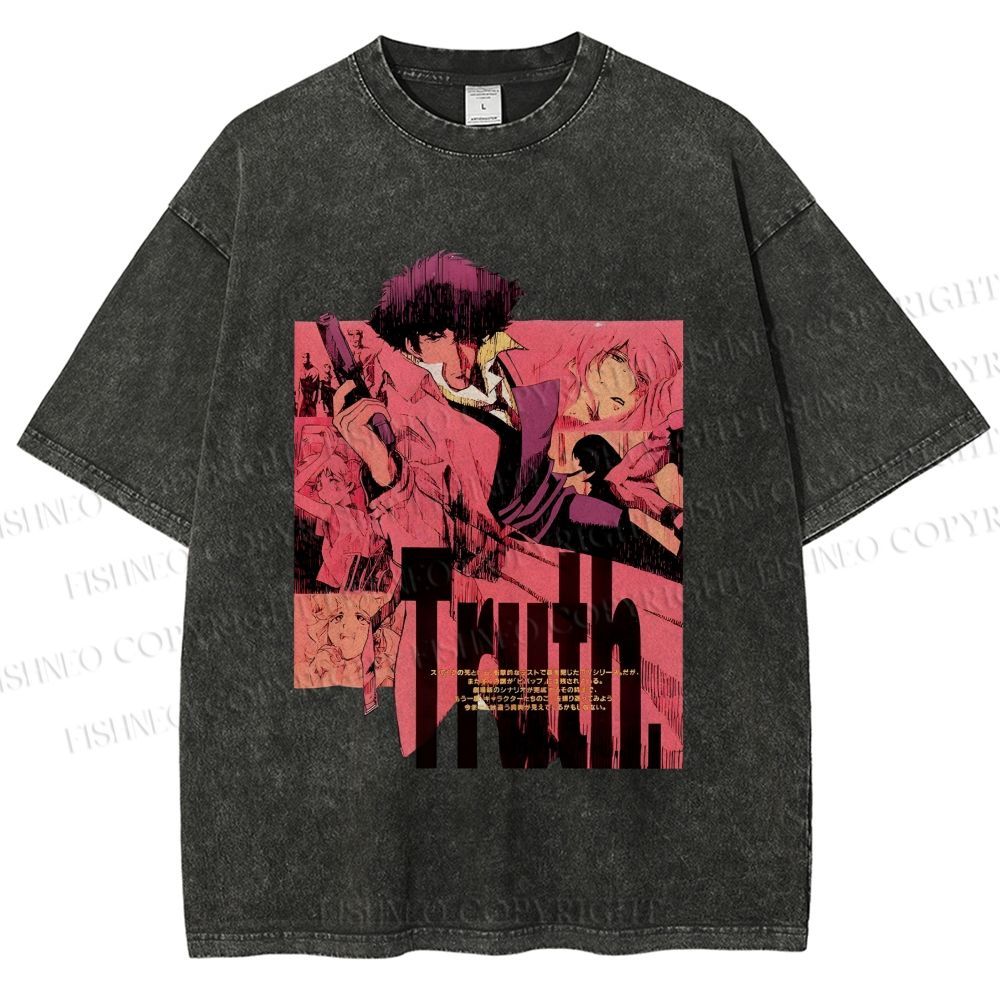 Unisex Cowboy Bebop Printed Washed Tee