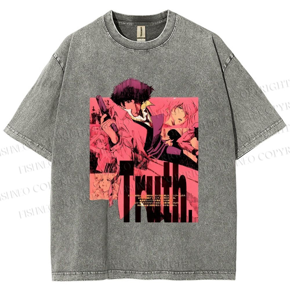 Unisex Cowboy Bebop Printed Washed Tee