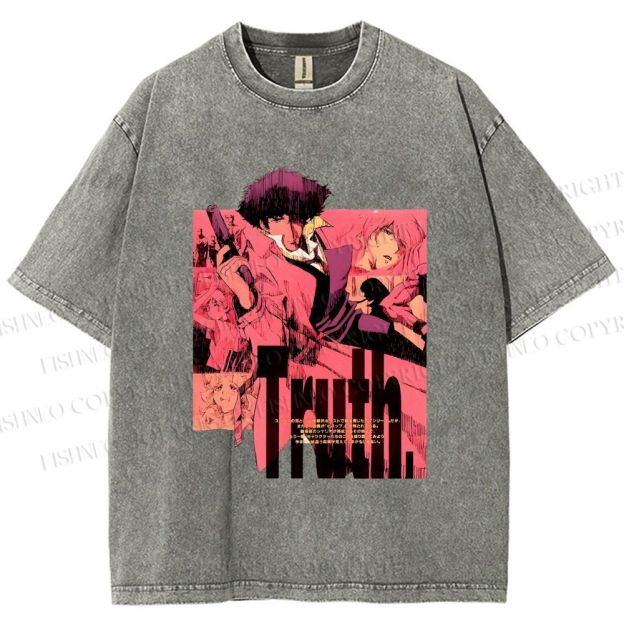 Unisex Cowboy Bebop Printed Washed Tee