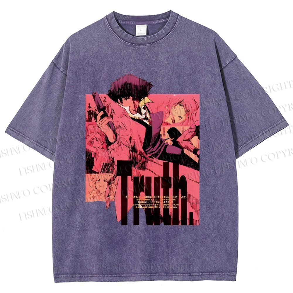 Unisex Cowboy Bebop Printed Washed Tee