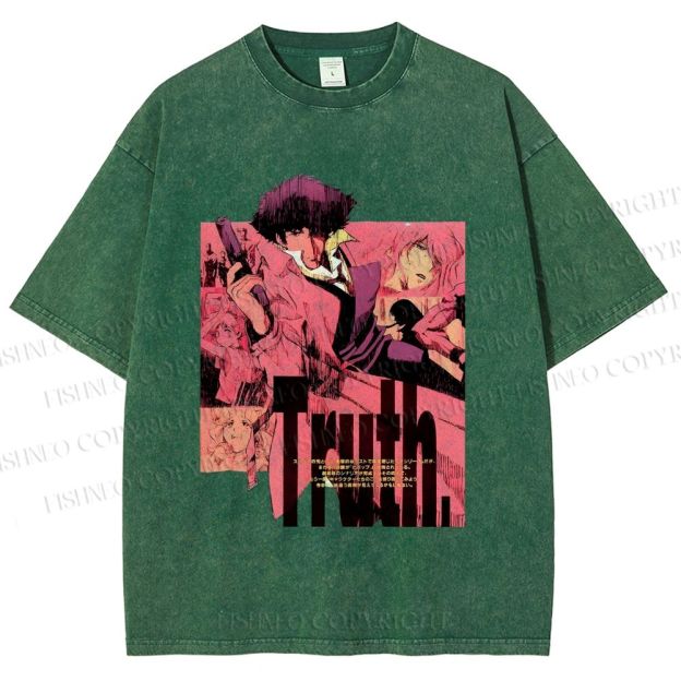 Unisex Cowboy Bebop Printed Washed Tee