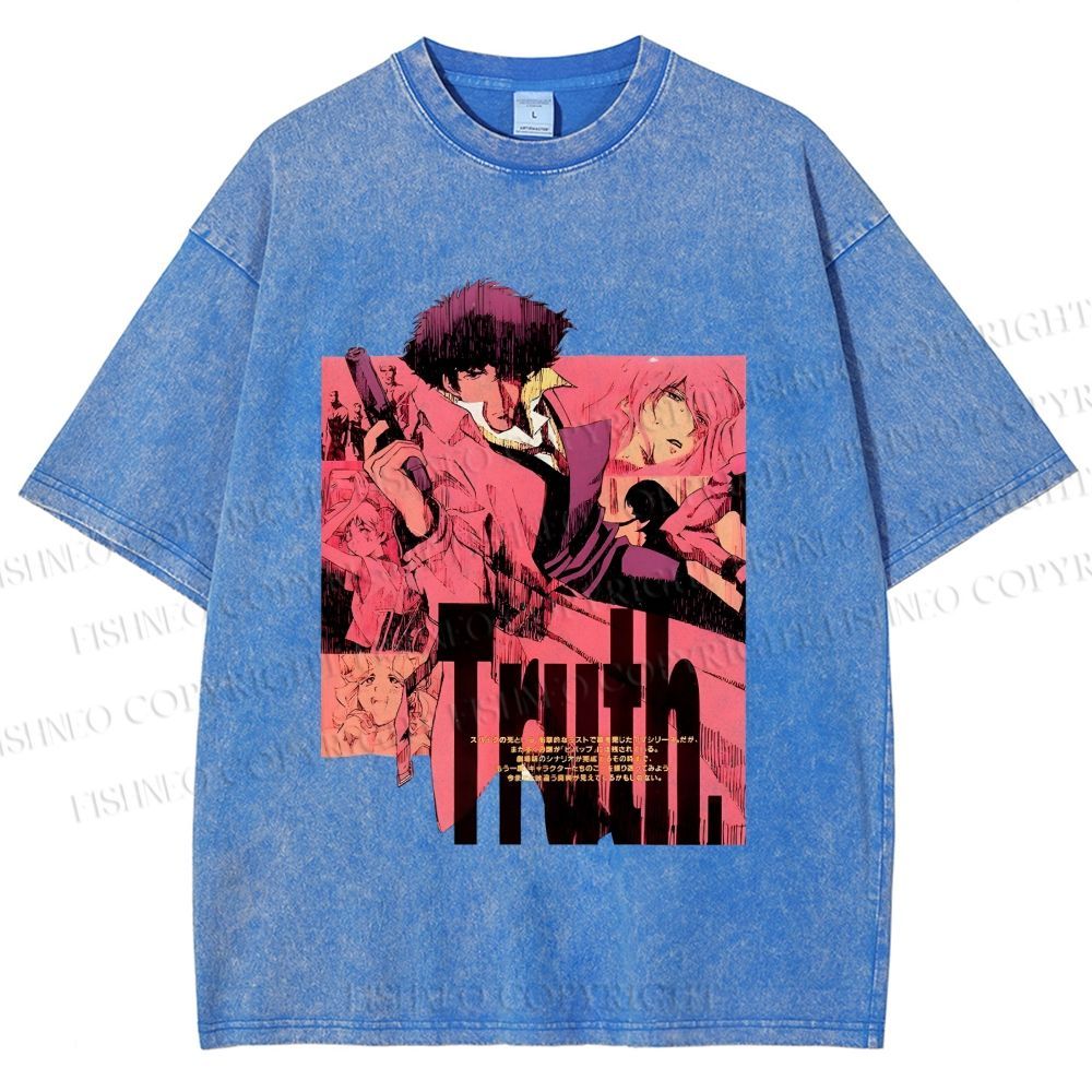 Unisex Cowboy Bebop Printed Washed Tee