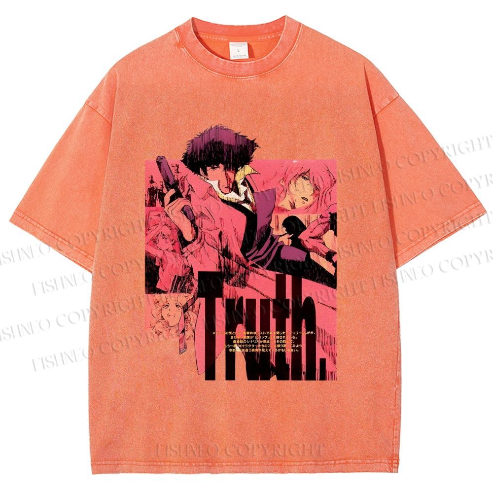 Unisex Cowboy Bebop Printed Washed Tee