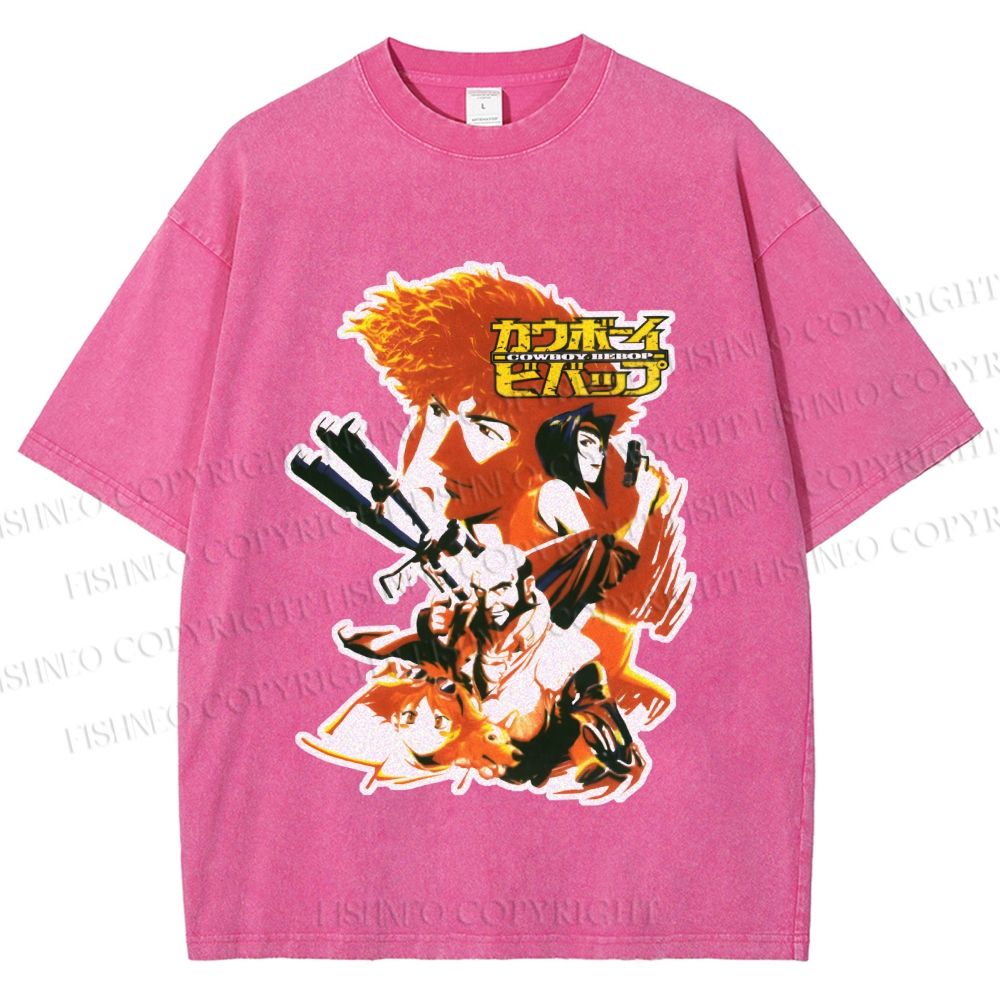 Unisex Cowboy Bebop Printed Washed Tee