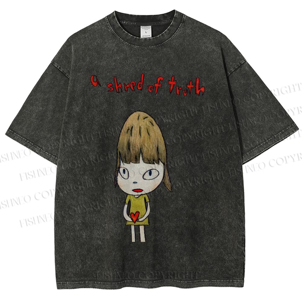 Unisex Yoshitomo Nara A Shred Of Truth Printed Washed Tee