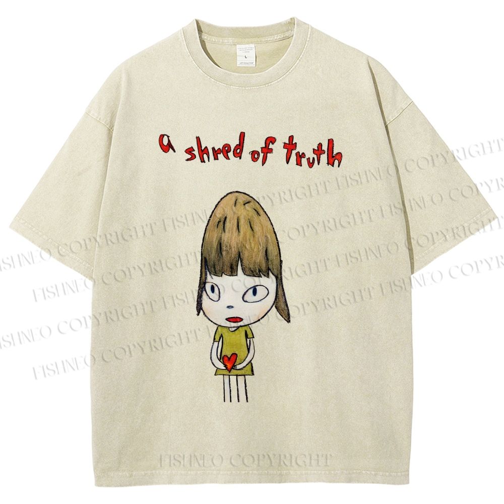 Unisex Yoshitomo Nara A Shred Of Truth Printed Washed Tee