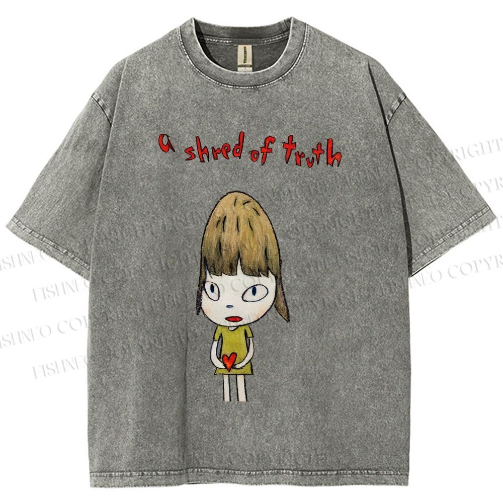 Unisex Yoshitomo Nara A Shred Of Truth Printed Washed Tee