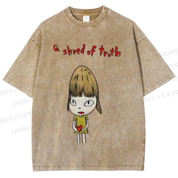 Unisex Yoshitomo Nara A Shred Of Truth Printed Washed Tee