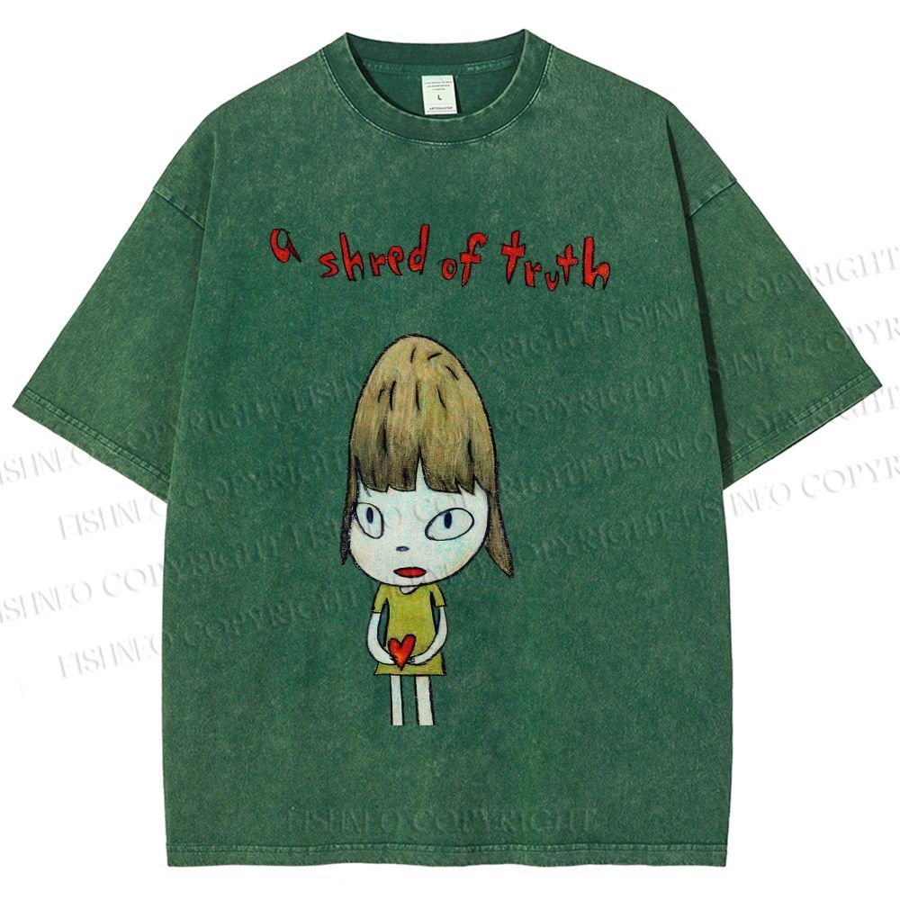 Unisex Yoshitomo Nara A Shred Of Truth Printed Washed Tee